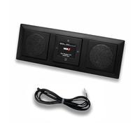 Busch Jäger DAB+ (DAB Plus) Radio 8215U-101 Balance Si Negro Mate -915 - Juego de 2 altavoces, cubiertas y marco + antena de lanzamiento EBROM de 0,9 m para optimización de recepción - 8215 U - 101