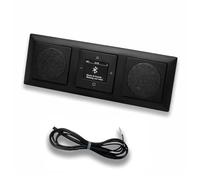 Busch Jäger DAB+ Radio Bluetooth 8217U-101 Balance Si negro mate -915, juego completo con 2 altavoces, cubiertas y marco, incluye antena Ebrom de 0,9 metros para optimización de recepción