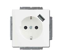 Busch-Jaeger Futuro Linear Enchufe Blanco Estudio Mate Con Usb-Cargador