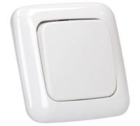 Busch-Jaeger Juego de interruptores de conmutación 2000/6 US + balancín 2506-214 + marco de 1 compartimento 2511-214, color blanco alpino Reflex SI