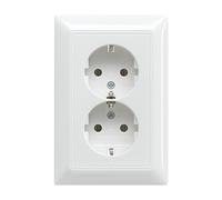 Busch Jäger Schuko Doble Enchufe Balance Si Blanco Alpino 2-Fach Enchufe