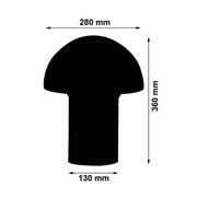 Busch Lámpara de mesa de cristal, forma de seta, blanco Ø 28 cm
