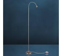 Busch Lámpara de pie LED Mini, brazo flexible, níquel, 3.000K