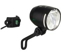 busch+müller Luz delantera IQ-XS E High Beam LED para E-Bikes con aprobación StVZO negro 150 Lux