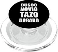 Busco Novio Tazo Dorado Mexican Saying Slang Words Sarcastic PopSockets PopGrip para MagSafe