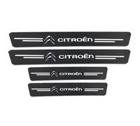 BUSDPL 4 Piezas Carbon Protectores de Umbral de Puerta de Coche para Citroen C3-XR 2019-2023, Impermeable Pegatinas de Protección de Pedal Accesorios