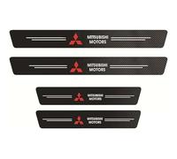 BUSDPL 4 Piezas Carbon Protectores de Umbral de Puerta de Coche para Mitsubishi Space Star 2nd Gen 2nd Gen 2017-2024, Impermeable Pegatinas de Protección de Pedal Accesorios