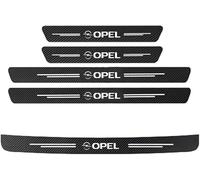 BUSDPL 5 Piezas Carbono Protectores Umbral Puerta para Opel Vivaro (X83) 2001-2014, Desgaste Cubierta Placa Pegatinas Bienvenidos Pedal Coche Accesorios