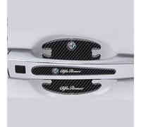 BUSDPL 8 Piezas Protectores para Manijas de Puertas para Alfa Romeo Spider Giulia Giulietta 147 159 4c 8c Mito GTV, contra Rasguños Película de Protección de Pintura Auto Accesorios Regalo