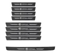 BUSDPL 9 Piezas Estribos Protección de Umbral de Puerta para MG HS 2017-2025, Cinta Decoración Umbral Carbono Bienvenidos Pedal Accesorios Coche