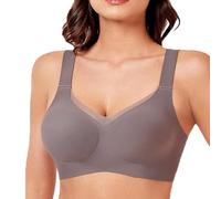 Busgiuar Strealinem Bra,Strealinem/Bamaxisboon Women Wireless V-Neck Mesh Bralette Plus Size Full Coverage (#01,M)