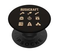 Bushcraft - Conjunto de Iconos de Naturaleza Salvaje de Supervivencia al Aire Libre PopSockets PopGrip Adhesivo