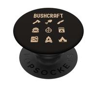 Bushcraft - Conjunto de Iconos de Naturaleza Salvaje de Supervivencia al Aire Libre PopSockets PopGrip Adhesivo