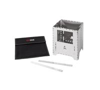 Bushcraft Essentials BUSHBOX XXL+ Hornillo para exteriores | Hobo | Barbacoa | Hoguera | Camping | Madera | Gas | Alcohol | Plegable | Compacto | Acero inoxidable | 100% fabricado en Alemania