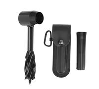 Bushcraft Gear - Llave de barrena manual, herramienta de colonos de supervivencia Bushcraft - Llave de barrena manual para mochila Bushcraft y camping Negro