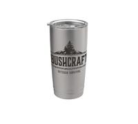 Bushcraft Habilidades Supervivencia al aire libre Vivir Naturaleza Vaso térmico de acero inoxidable de doble pared