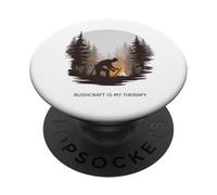 Bushcraft is My Therapy - Naturaleza, habilidades y supervivencia PopSockets PopGrip Adhesivo