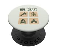 Bushcraft - Supervivencia al Aire Libre Naturaleza Camping PopSockets PopGrip Adhesivo