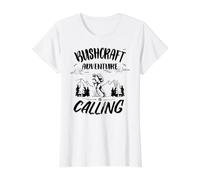 Bushcrafter Survival Senderismo Outdoor-Camping Bushcraft Camiseta gráfica económica, Mujer, Blanco, M