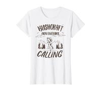 Bushcrafter Survival Senderismo Outdoor-Camping Bushcraft Camiseta gráfica económica, Mujer, Blanco, S