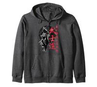 Bushido Código Samurai Japón Guerrero Espadachín Kanji Sudadera con Capucha