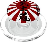 Bushido Japan Japanese Rising Flag Sun Samurai Code Karate PopSockets PopGrip para MagSafe