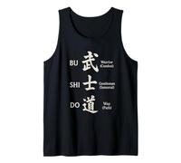 Bushido Japonés Kanji Warrior Código Artes Marciales Camiseta sin Mangas