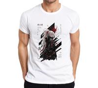 Bushido Way of the Warrior Katana Japan Y2K - Camiseta para hombre, Blanco, S
