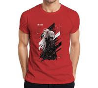 Bushido Way of the Warrior Katana Japan Y2K - Camiseta para hombre, rojo, S