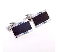 Business Cufflinks Men's Matte Gem Cufflinks Crystal Diamond French Cufflinks Shirt Cufflinks Cuffs Buttons for Business Wedding Gift