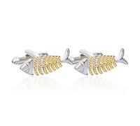 Business Cufflinks Men's Shirt Fishbone Creative Cufflinks Shirt Accessories for Business Wedding Gift