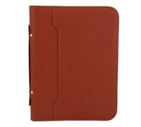 Business Portfolio Zippered Portfolio 10 File Folders 30 Sheets Notebook 10.1 Inch Tablet Case 8 Digit Solar Calculator Multi Functional PU Leather Portfolio with Zipper for Board