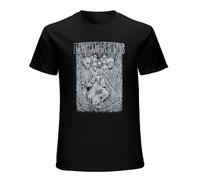 Business Shirts Crew Neck Dying Fetus Men's Treachery Short Sleeve T-Shirt Short Sleeve tee Shirts For Men Black M