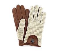 BUSINESS SQUARE BS Guantes de Cuero Sin Forro Estilo Vintage Para Hombres Con Orificios de Ventilación y Guantes Deportivos Antideslizantes Para Conducir Andar en Bicicleta Correr (S)