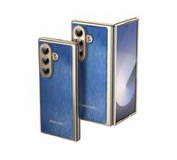 Business-Style Phone Case For Samsung Galaxy Z Fold 7, Business-Style Phone Wallet Case, Cover Slim Full Protective Shockproof Luxurycase with Men/Women (SM-Z Fold5,Blue)