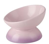 Busnos 15,5 x 15,5 x 11 cm Comedero de Cerámica Agua Bonito Comedero Elevado Gatos Morado Comederos Gatos Bebedero Cat Bowl Accesorios Perros Pequeños Plato para Comida Estación de Alimentación