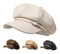 Busnos Gorra Vasca Gorra de Repartidor de Periódicos Mujer con Forma Octogonal Gorras Vascas Periódicos Gorras Moda Bonitas Otoño e Invierno Globo Moda