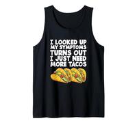 Busqué mis síntomas Amante de la Comida Mexicana Tacos Divertidos Camiseta sin Mangas