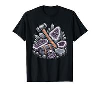 Búsqueda De Rocas Racimo Cristales Gema Colección Gemas Camiseta