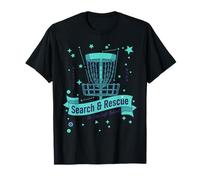 Búsqueda y Rescate No Disc Left Behind Funny Disc Golf Basket Camiseta