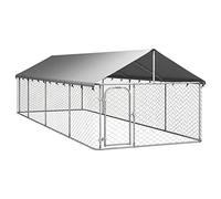 Bussandri Exclusive - Perrera para perros al aire libre con techo 600 x 200 x 150 cm