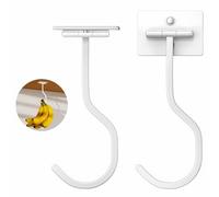 bussdis Gancho para plátano debajo del gabinete, gancho adhesivo para plátano, gancho plegable para plátano, se pliega con imanes cuando no está en uso, gancho de cocina, estante para plátanos,