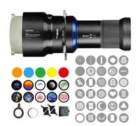 Bussi MG06 Max Bowens Mount Snoot con 40 gobos, lente de 36° óptica Snoot foco para fotografía, estudio de luz, luz GOBO, montaje Bowens estroboscópico
