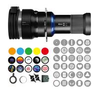 Bussi MG06 Max Profoto Mount Optical Snoot Kit con 40 Gobos, foco de lente óptica de 36° para fotografía, estudio de luz de forma de video, luz GOBO (montaje Profoto)