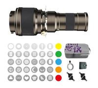 Bussi MG06 TS - Kit de fotografía Snoot con rango de inclinación de ±5° con lente de 36°, soporte Bowens con 30 gobos, compatible con luces de video LED Aputure, Amaran, Godox, GVM