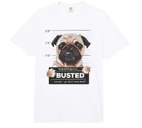 Busted Pug Mugshot Funny Dog Humor Comfort Colors Adult Heavyweight T-Shirt