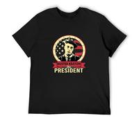 Buster Keaton For President Mens T-Shirt Fashion Casual Unisex Black tee S