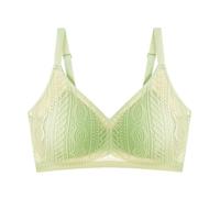 Bustier Con Copas para Mujer.Los pechos grandes son y flácidos, y se fruncen sin bordes.Cómodo, transpirable y no inductivo sujetadores con copas fijas., verde menta, XL