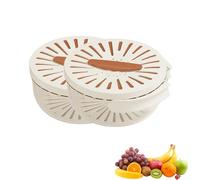 Bustier Fruit Strainer 2 in 1 - Multifunctional Fruit & Vegetable Washing Bowl with Lid, Collapsible Handle Draining Basket for Berries/Pasta, Kitchen & Fridge Organizer (2pcs Brown)