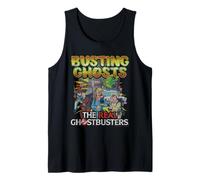 Busting Ghosts Cast Action Scene Classic 80's Cartoon Camiseta sin Mangas